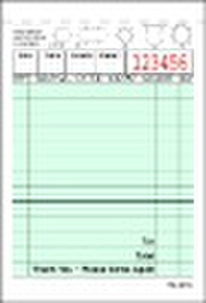 Guest check ,Restaurant docket book,waiter docket