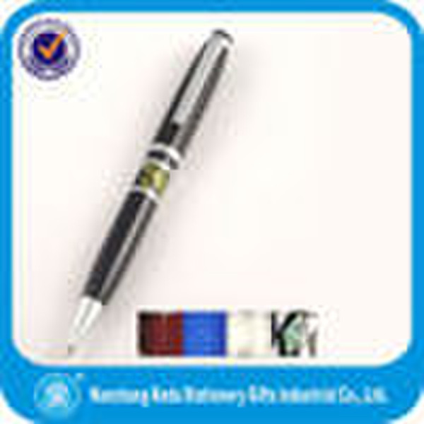 Rotating metal ballpoint pen