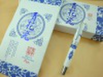 ceramic pen,blue and white porcelain,roller pen TC