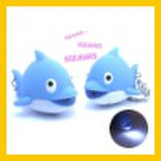 Dolphin Sound LED Flashlight Key Ring