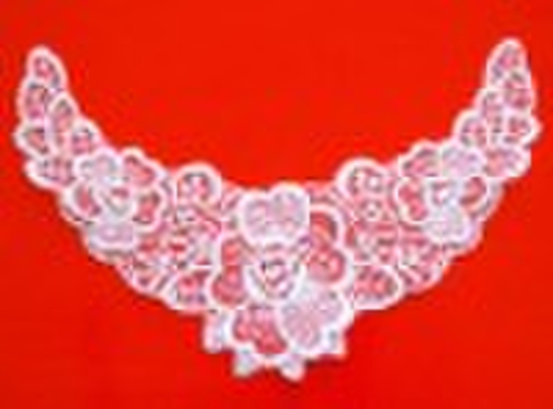 embroidery organza neck lace
