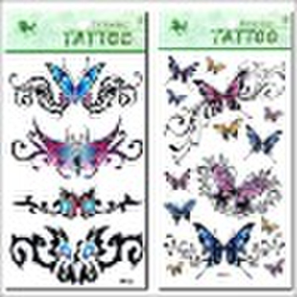 4 pcs big butterfly Temporary tattoo sticker---ML-