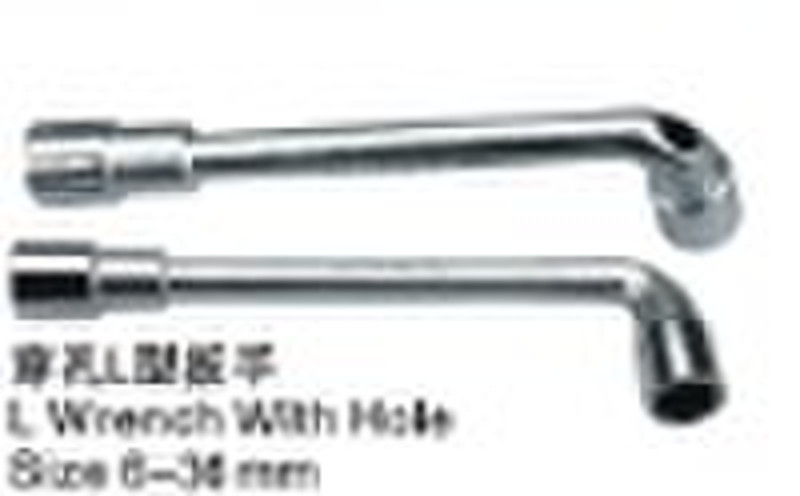 angle socket wrench with hole