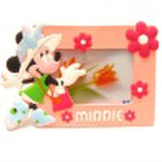 3D promotional soft PVC rubber magnet photo frame