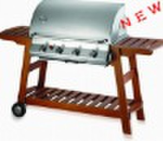 BBQ Gas Grills with wooden table(A)
