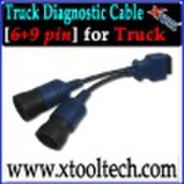 [XTOOL] truck diagnostic cable 6+9pin, truck cable