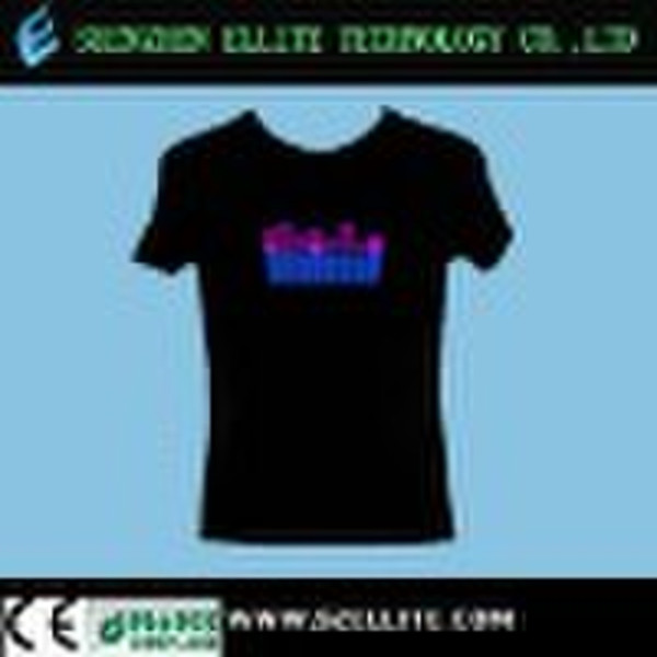 100% Baumwolle-Entzerrer-LED T-Shirt