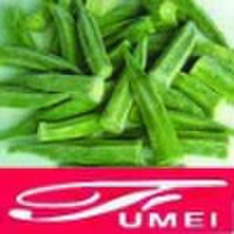 gefroren Okra Schnitt