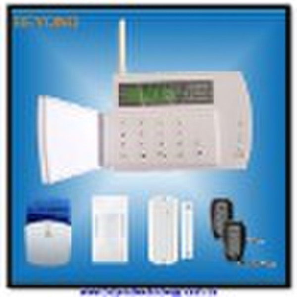 GSM alarm system with LCD display,Rubber keypad bu