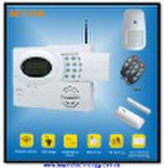 Wired and wireless home alarm system with wireless