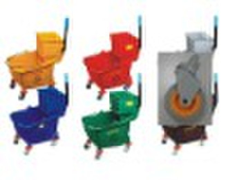 single mop side press wringer bucket trolley