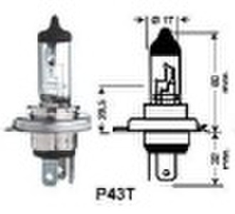 H4 auto lamp halogen P43T