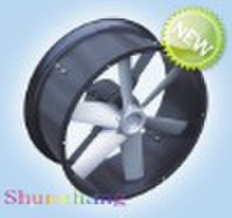 Axial cylindrical industrial ventilating fan/prope