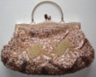 satin beaded evening bag