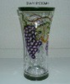 color sprayed glass vase