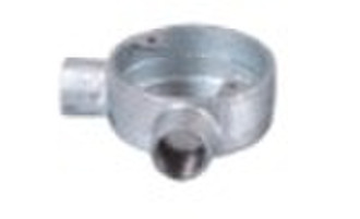 Circular box Malleable two way angle