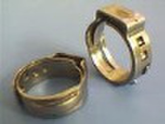 galvanized steel single ear stepless hose clamp