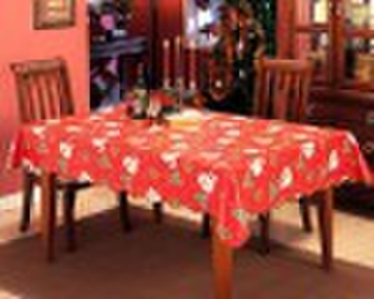 CHRISTMAS TABLE CLOTH (LAMINATED, WAVE SHAPE WITH