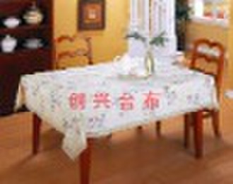 PVC tablecloth with lace edge