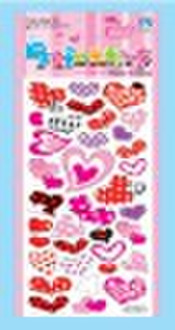 glitter puffy sticker