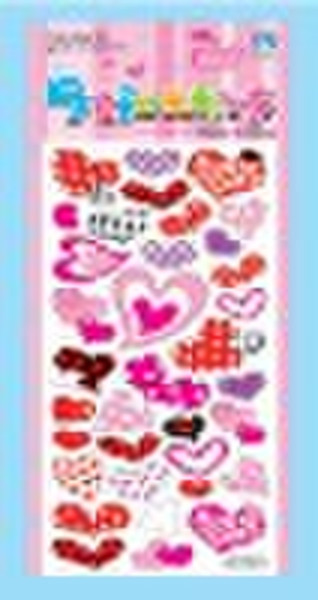 glitter puffy sticker