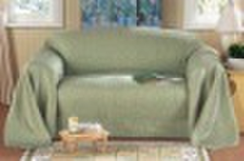 Green Plain Sofa Cover