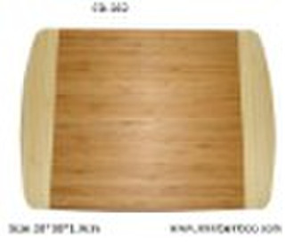 Bamboo cutting board with two tone design