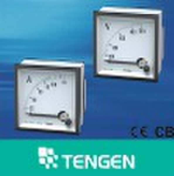 Square Type analog  panel meter and  voltage meter
