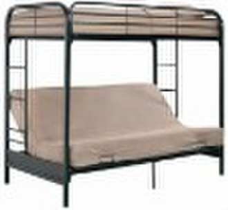 Schwarz 058 Twin über Futon Etagenbett