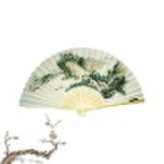 chinese silk craft fan  . bamboo hand fan