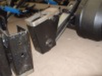 tanker, dump truck, low flatbed with spring bracke