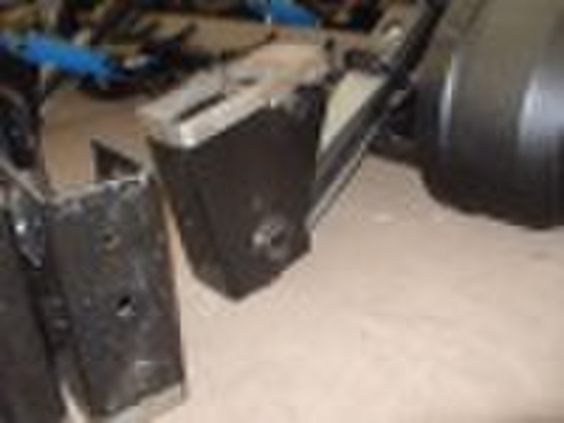 tanker, dump truck, low flatbed with spring bracke