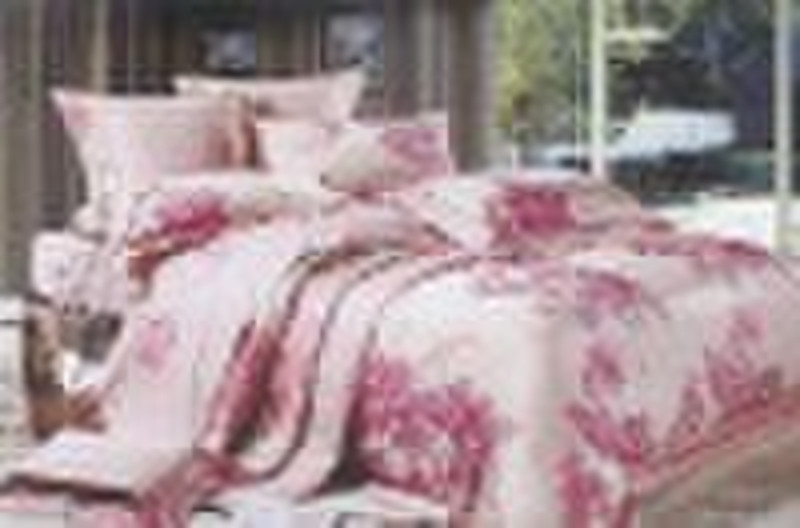 100% polyester jacquard printed bedding set fabric