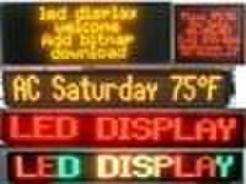 LED scrolling message display tag sign