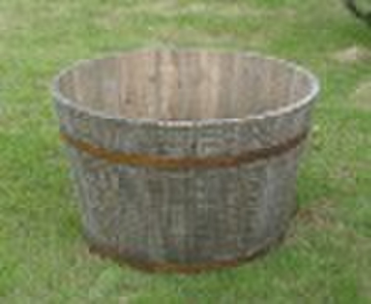 Wooden Garden Barrel