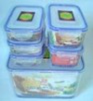 6pc Rectangle Airtight Food Container Set (HB-0403