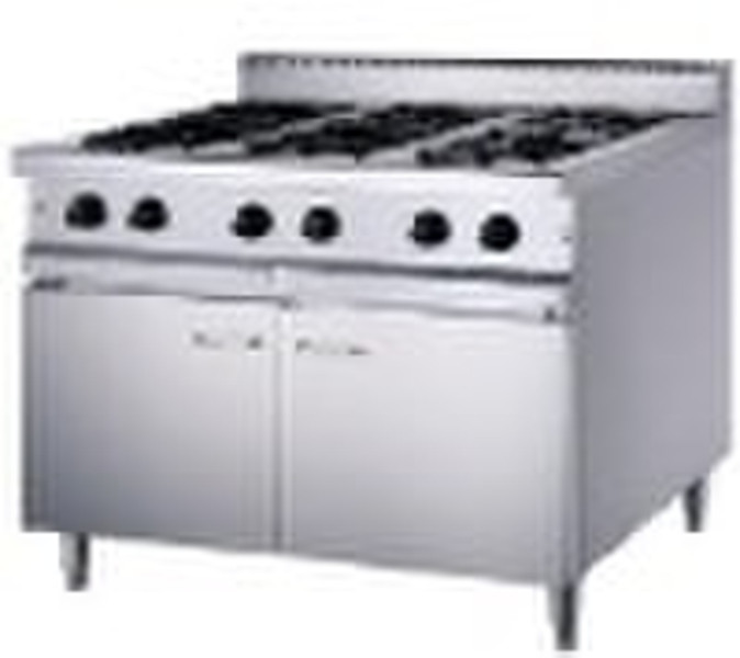 kitchen appliance 6 burner Gas range with Cabinet