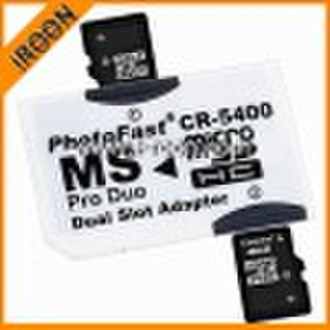 MC-2001  PhotoFast CR-5400 Dual Slot micro SDHC to