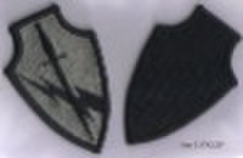 merrowed border embroidery patch with Velcro backi