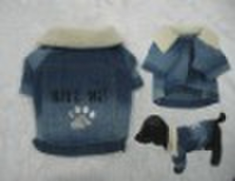 dog jeans clothes or jean clothing or pet clothes