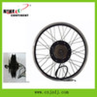 High power spoked electric bicycle motor with disc