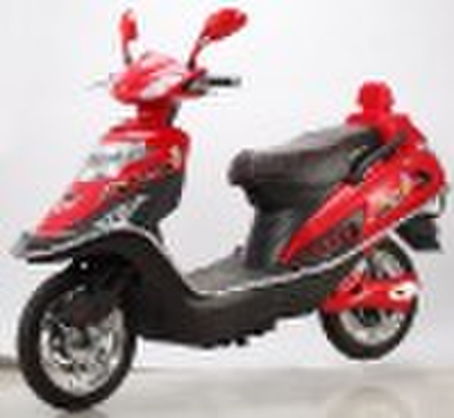 Red electric motor bike