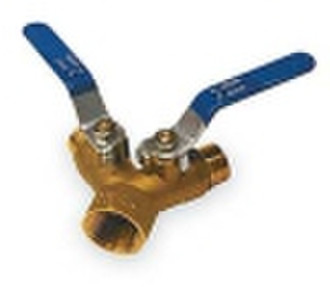 3 Way Wye Style Brass Ball Valve