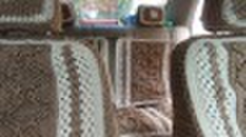 hand knitted car seat cushion