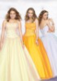 Fashion Soft Tulle Beaded Ball Gown Strapless Cors