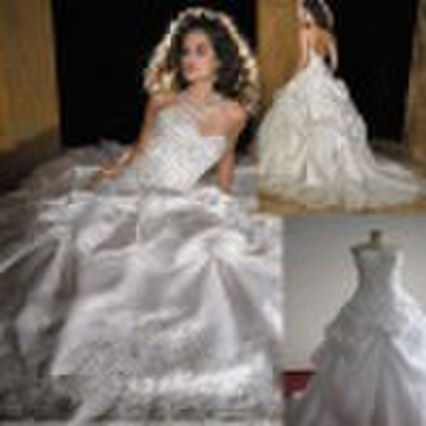 2010 горячих продажи бисер Свадебное платье XW588