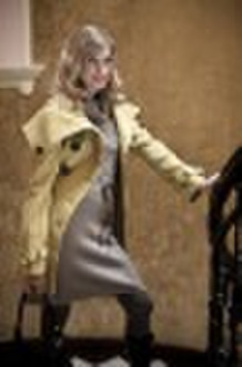 lady's overcoat&skirting sweater