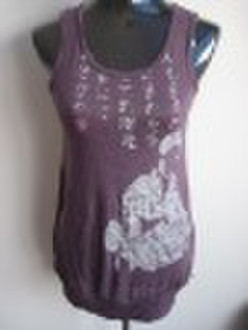 Ladies'  100% viscose knitted t shirt