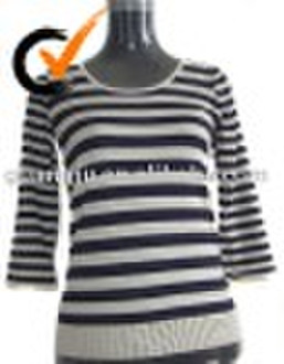 女士'；s衣披条纹衣的，妇女的毛衣