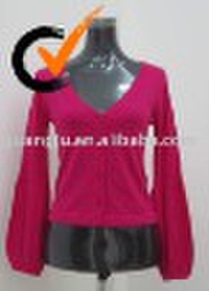 女士'；s长袖衣，100％的棉花的妇女s